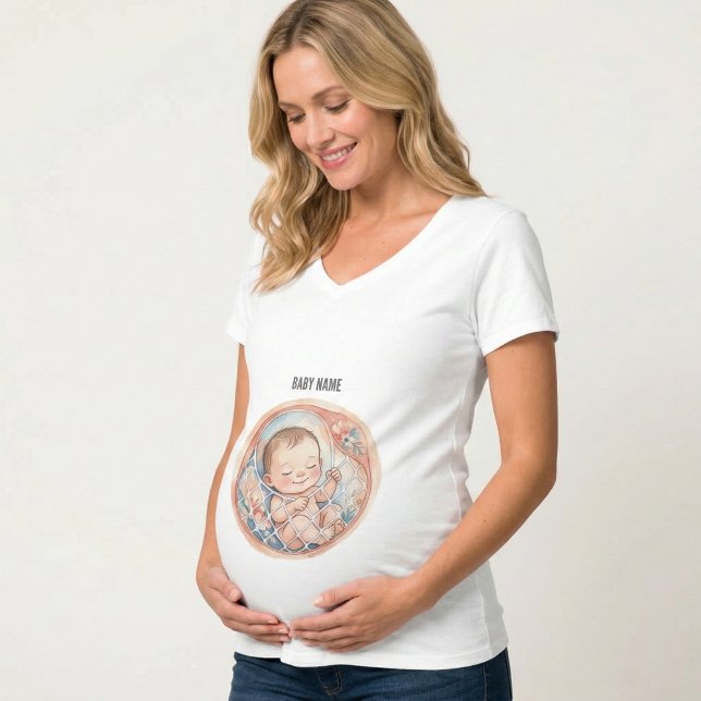 Camiseta embarazada (Pregnancy T-shirt
sleeping baby inside)