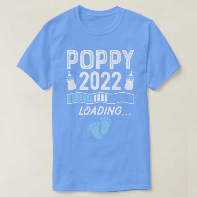 Camiseta Embarazo de Abuelo Masculino Poppy 2022  (Diseño del anverso)