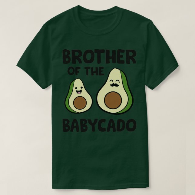 Camiseta Embarazo De Aguacate Revela Hermano Del Babycado A (Diseño del anverso)