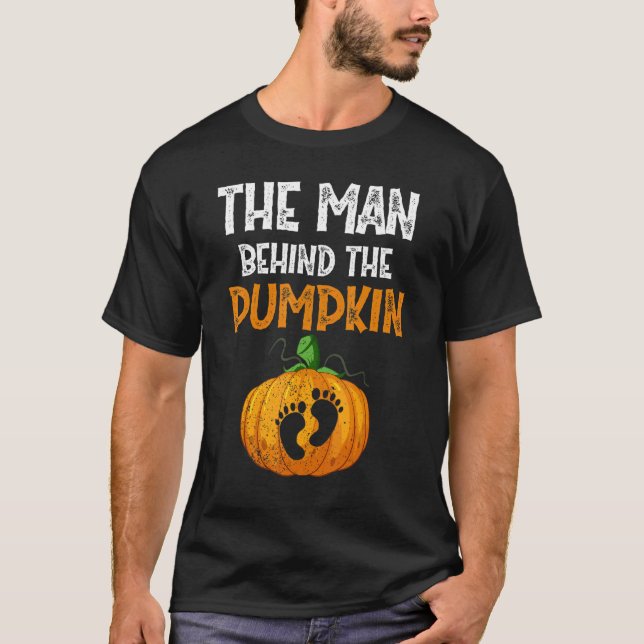 Camiseta Embarazo De Halloween Para Hombres Que Esperan Cos (Anverso)