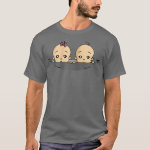 Camiseta Embarazo Embarazo Bebé Gemelos divertidos Chica Ca