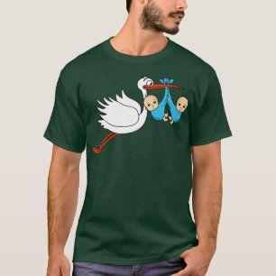 Camiseta Embarazo Embarazo Bebé Gemelos Graciosos Niños 