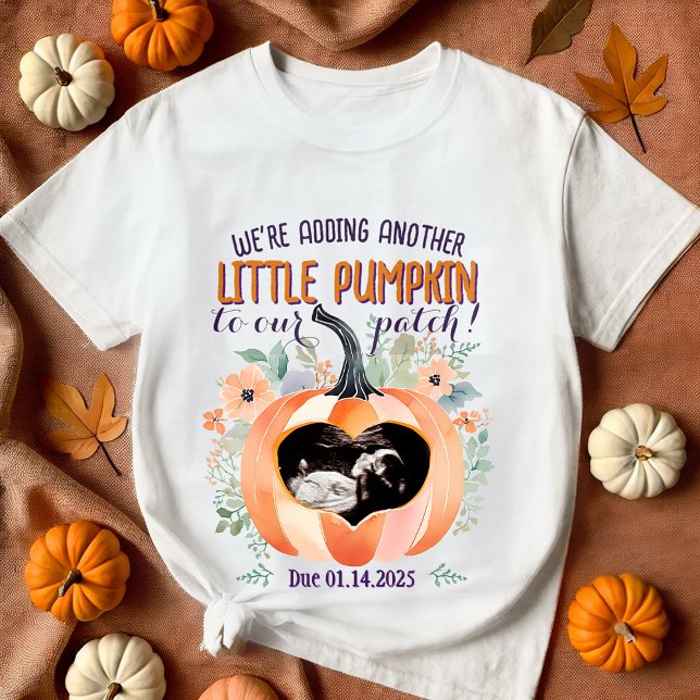 Camiseta Embarazo en la caída de calabaza revelan ultrasoni (Subido por el creador)