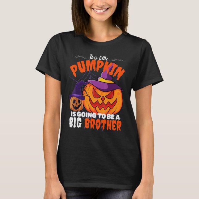 Camiseta Embarazo Esta calabaza pequeña va a ser una gran (Anverso)