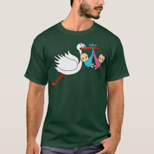 Camiseta Embarazo femenino Cómplices de cigüeñas Chica bebé