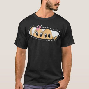 Camiseta Embarazo gemelo Peeking Boy Y Chica Mom To Be Gift