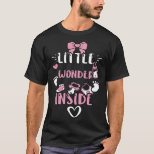 Camiseta Embarazo Pequeña Maravilla Dentro De La Niña Dice