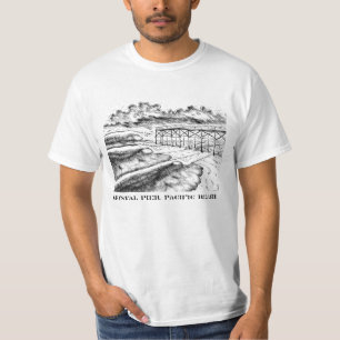 Camiseta Embarcadero cristalino, playa pacífica