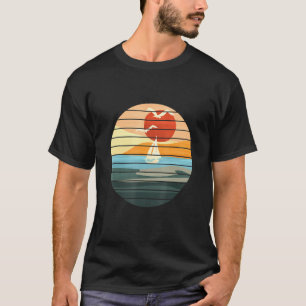 Camiseta Embarcadero Sunset Vela Gaviotas Arte Gráfico