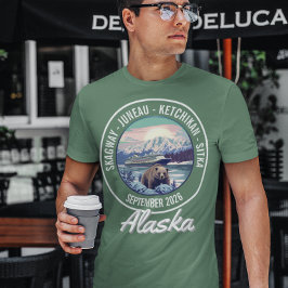 Camiseta Embarcadura del barco de las ciudades de Alaska