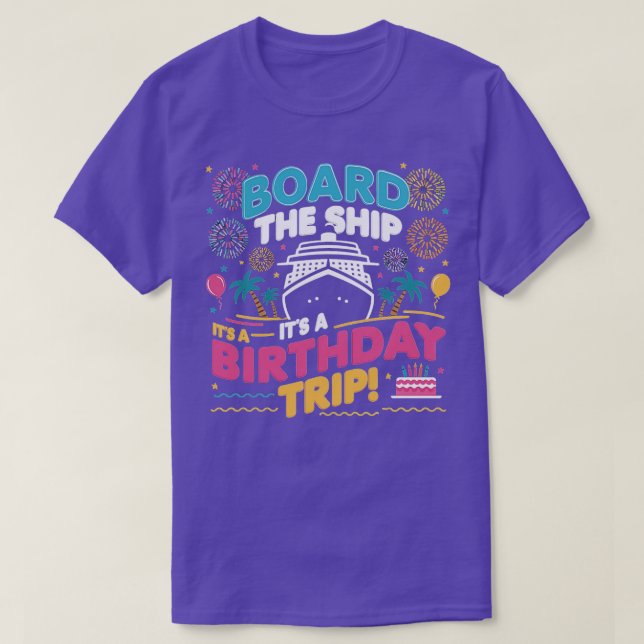 Camiseta Embarque El Barco En Un Aniversario De Aniversario (Diseño del anverso)