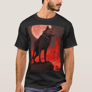 Camiseta Ember Wolf: Guardián del desierto negro