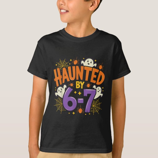 Camiseta Embhaunted Seis Siete 6 7 Meme 67 Mano de Esquelet (Anverso)