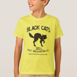 Camiseta Emblema Antiguo Gatos Negros