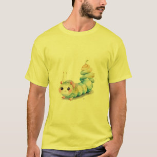 Camiseta Emblema artístico de la oruga