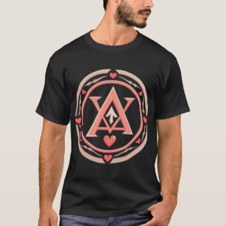 Camiseta Emblema cardiaco geométrico
