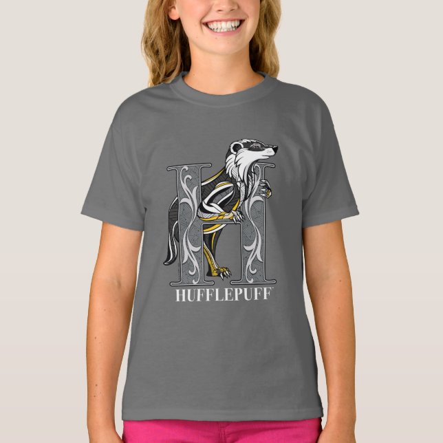 Camiseta Emblema Cruzado de HUFFLEPUFF™ (Anverso)