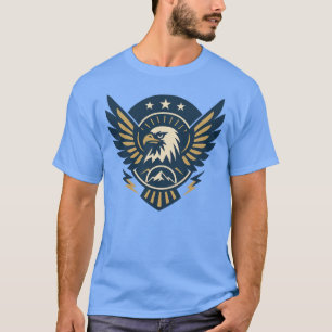 Camiseta Emblema de águila Art-Deco — Escudo geométrico
