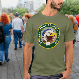 Camiseta Emblema de águila bandera EE. UU. DD 214 exalumn