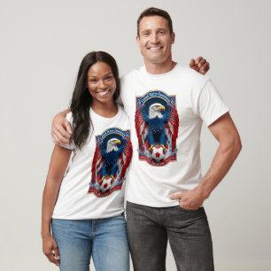 Camiseta Emblema de águila calva de EE. UU. Bandera america