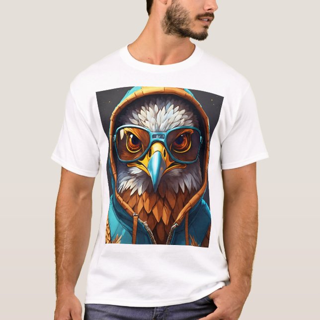 Camiseta "Emblema de águila de cristal: un símbolo de audac (Anverso)