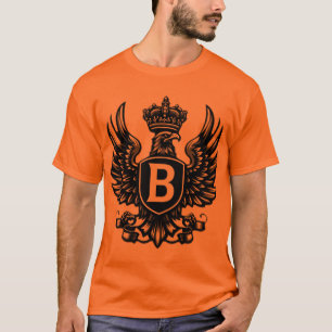 Camiseta Emblema de águila real con letra coronada B"