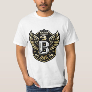 Camiseta Emblema de águila real con letra coronada B"