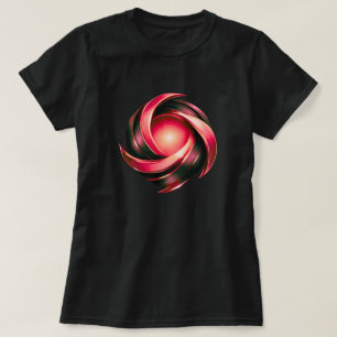 Camiseta Emblema de Arco Entrelazado Gráfico   Lujo Moderno