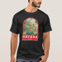 Emblema de arte de viaje a La Habana Cuba