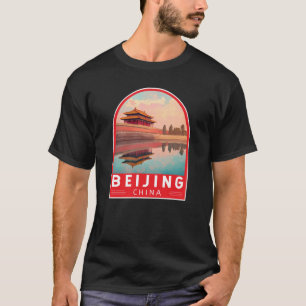 Camiseta Emblema de arte de viaje de China Pekín