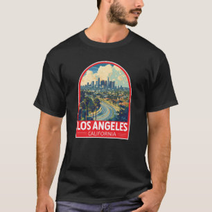 Camiseta Emblema de arte de viajes de California en Los Áng