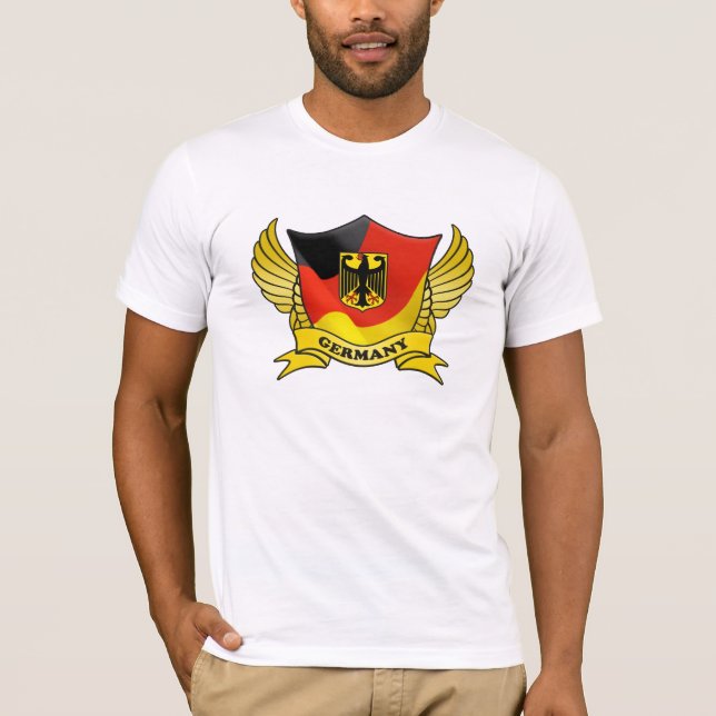 Camiseta Emblema de bandera de Alemania (Anverso)