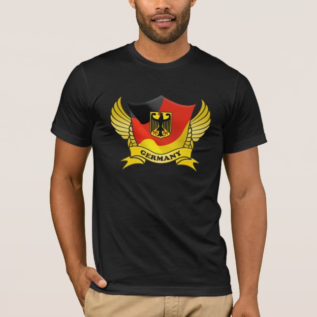 Camiseta Emblema de bandera de Alemania (Anverso)