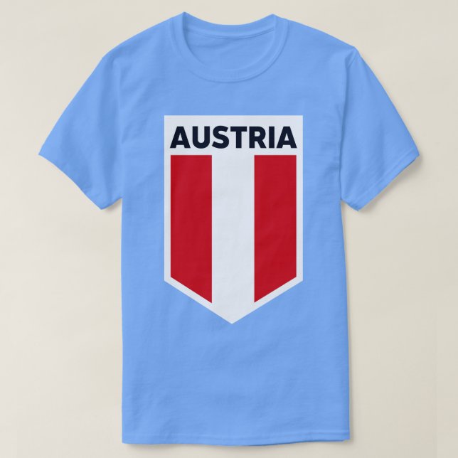 Camiseta Emblema de bandera de Austria (Diseño del anverso)