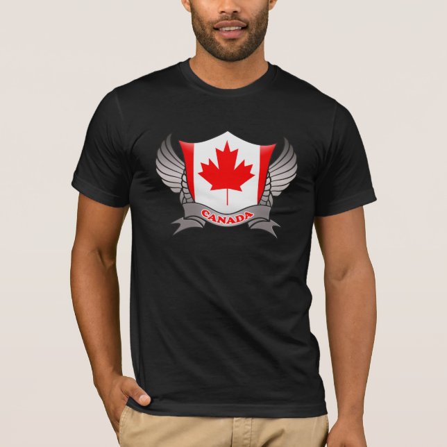 Camiseta Emblema de bandera de Canadá (Anverso)