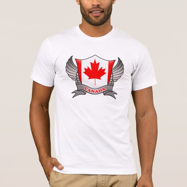 Camiseta Emblema de bandera de Canadá (Anverso)