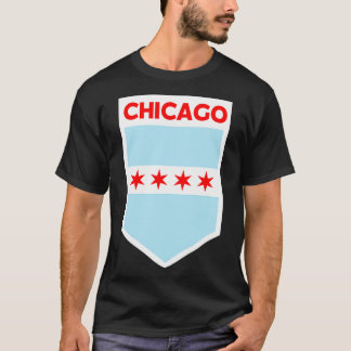 Camiseta Emblema de Bandera de la Ciudad de Chicago
