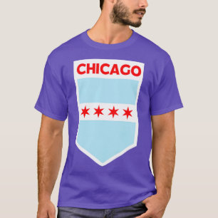 Camiseta Emblema de Bandera de la Ciudad de Chicago