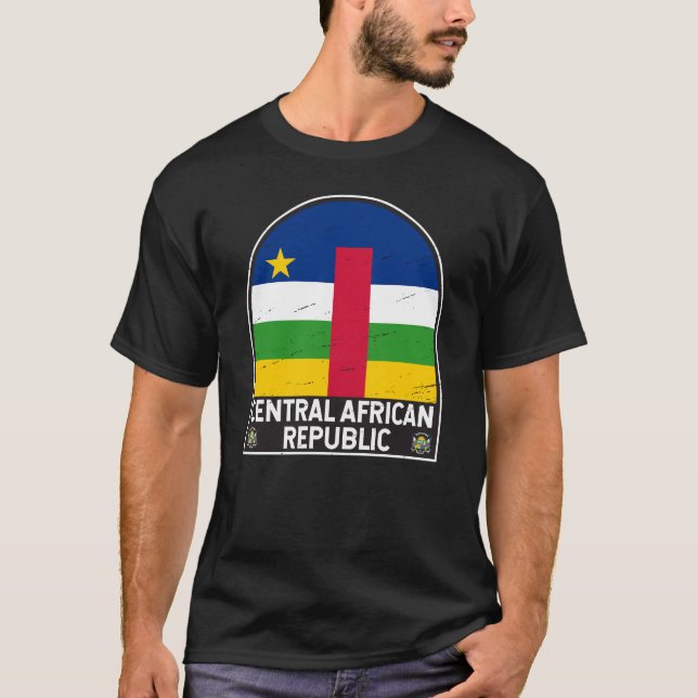 Camiseta Emblema de bandera de la República Centroafricana  (Anverso)