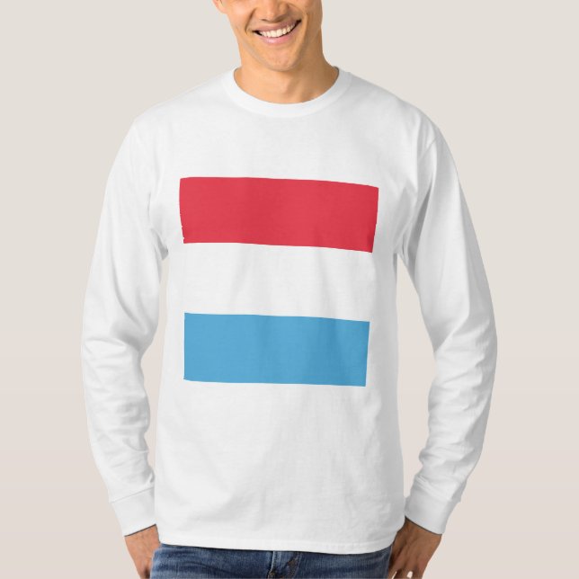 Camiseta Emblema de bandera de Luxemburgo (Anverso)