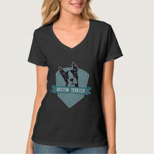 Camiseta Emblema de Boston Terrier
