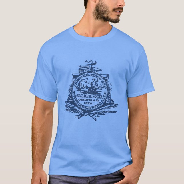 Camiseta Emblema de Charleston, Carolina del Sur (Anverso)
