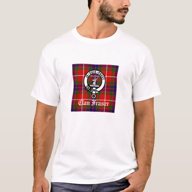 Camiseta Emblema de Clan Fraser y Tartán (Anverso)