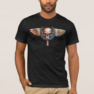 Camiseta Emblema de cráneo alado de honor