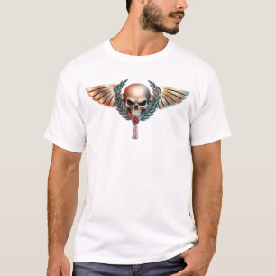 Camiseta Emblema de cráneo alado de honor