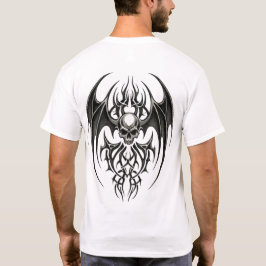 Camiseta Emblema de cráneo tribal