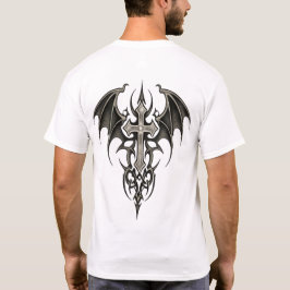 Camiseta Emblema de cruz tribal