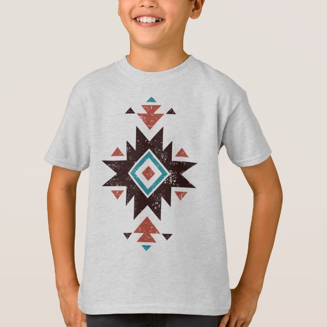 Camiseta Emblema de diamante boho (Anverso)