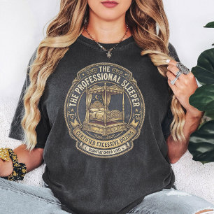 Camiseta Emblema de dormilón profesional certificado