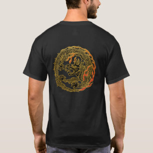 Camiseta Emblema de Dragón de Llama Dorada